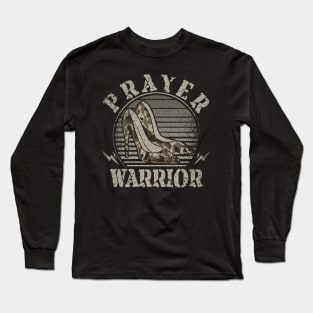 Prayer Warrior Camo Heels Camouflage Distressed Long Sleeve T-Shirt